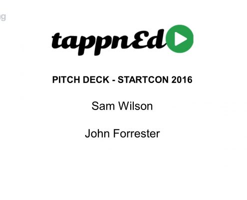 TappnEd StartCon2016 Pitch Deck interacative video